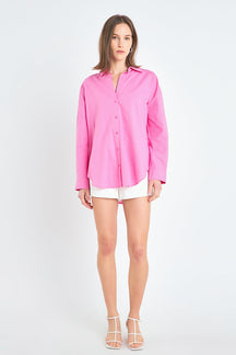 ENGLISH FACTORY - English Factory - Oversized Linen Shirts - SHIRTS & BLOUSES available at Objectrare