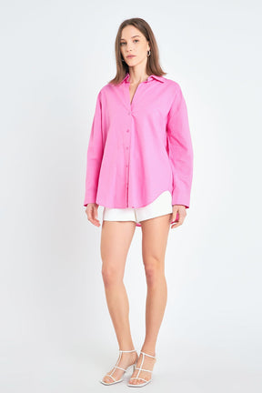 ENGLISH FACTORY - Oversized Linen Shirts - SHIRTS & BLOUSES available at Objectrare
