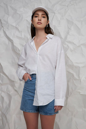 ENGLISH FACTORY - Oversized Linen Shirts - BLOUSES available at Objectrare
