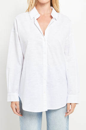 ENGLISH FACTORY - Oversized Linen Shirts - SHIRTS & BLOUSES available at Objectrare