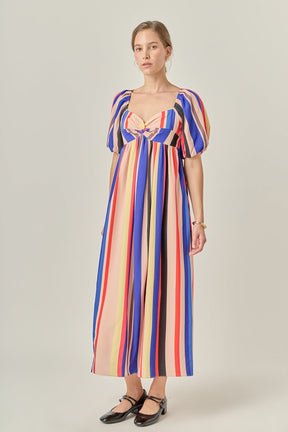 ENGLISH FACTORY - Multi Color Stripe Maxi Dress - DRESSES available at Objectrare