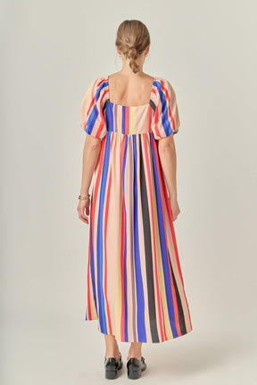 ENGLISH FACTORY - Multi Color Stripe Maxi Dress - DRESSES available at Objectrare