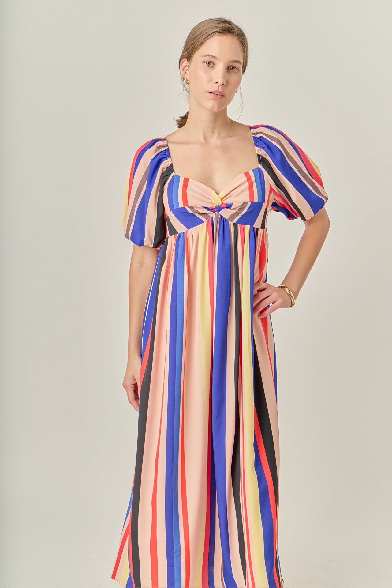 ENGLISH FACTORY - Multi Color Stripe Maxi Dress - DRESSES available at Objectrare