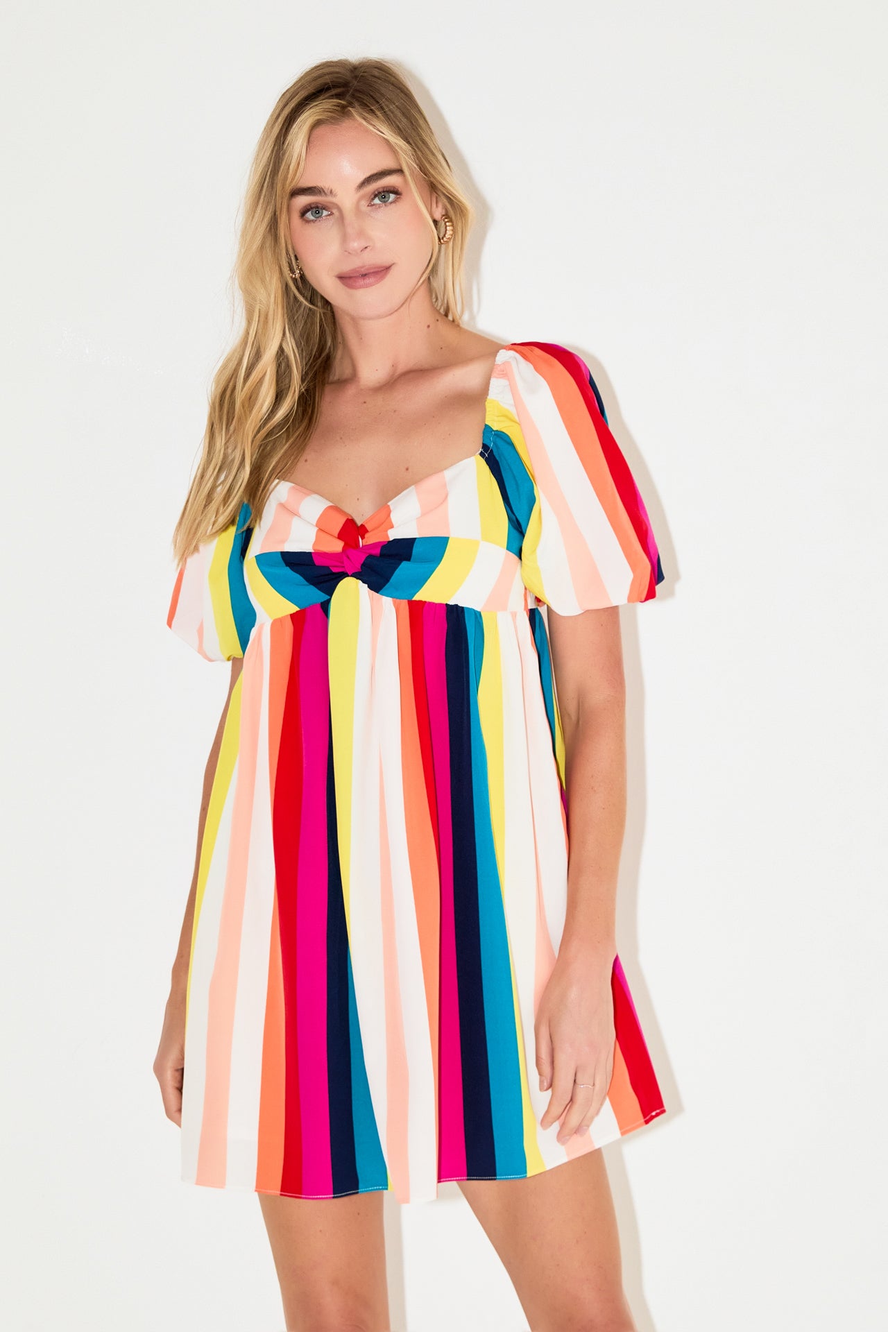 Multi Color Stripe Mini Dress