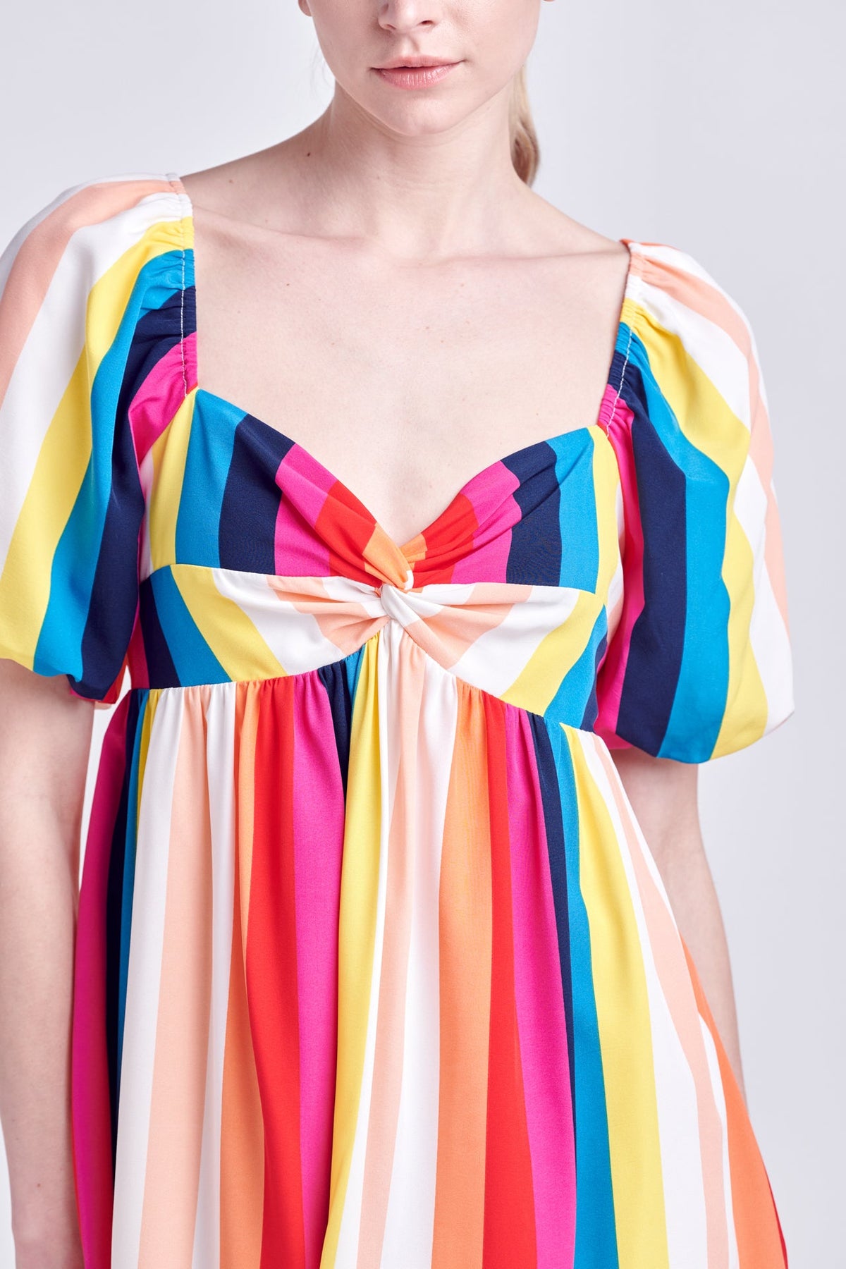 Multi Color Stripe Mini Dress