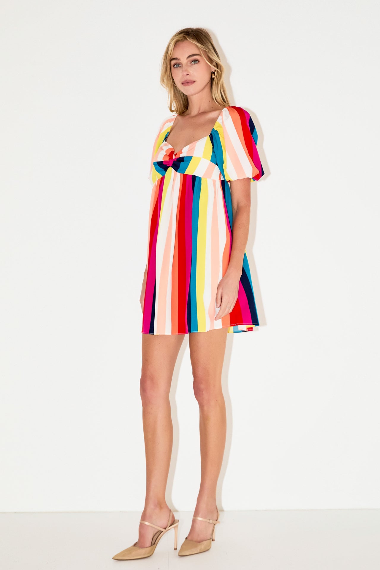 Multi Color Stripe Mini Dress