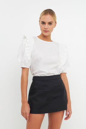 ENGLISH FACTORY - English Factory - Ruffled Top with Smocking Detail - TOPS available at Objectrare