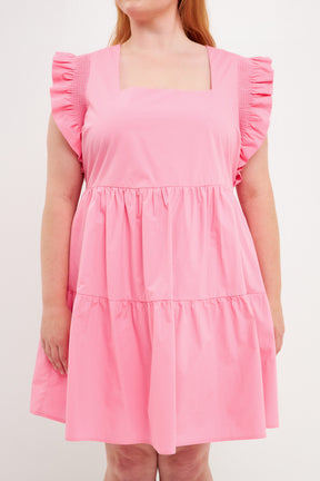 ENGLISH FACTORY - Ruffled Dreess with Smocking Detail - DRESSES available at Objectrare