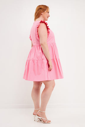 ENGLISH FACTORY - Ruffled Dreess with Smocking Detail - DRESSES available at Objectrare