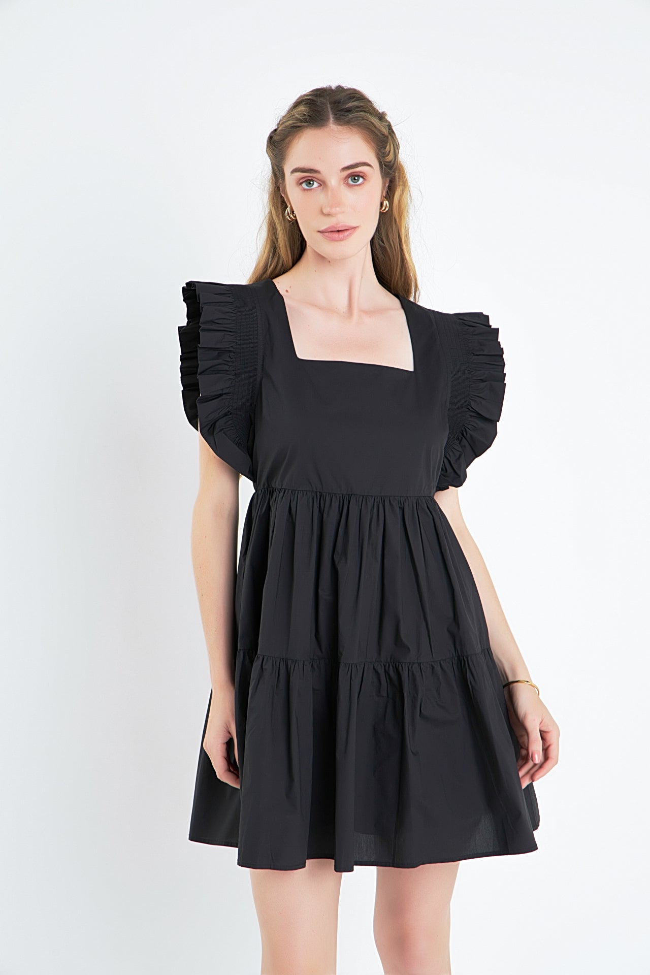 ENGLISH FACTORY - English Factory - Ruffled Dress with Smocking Detail - DRESSES available at Objectrare