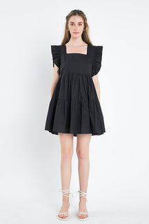 ENGLISH FACTORY - English Factory - Ruffled Dress with Smocking Detail - DRESSES available at Objectrare