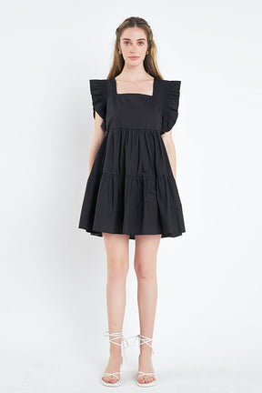 ENGLISH FACTORY - English Factory - Ruffled Dress with Smocking Detail - DRESSES available at Objectrare