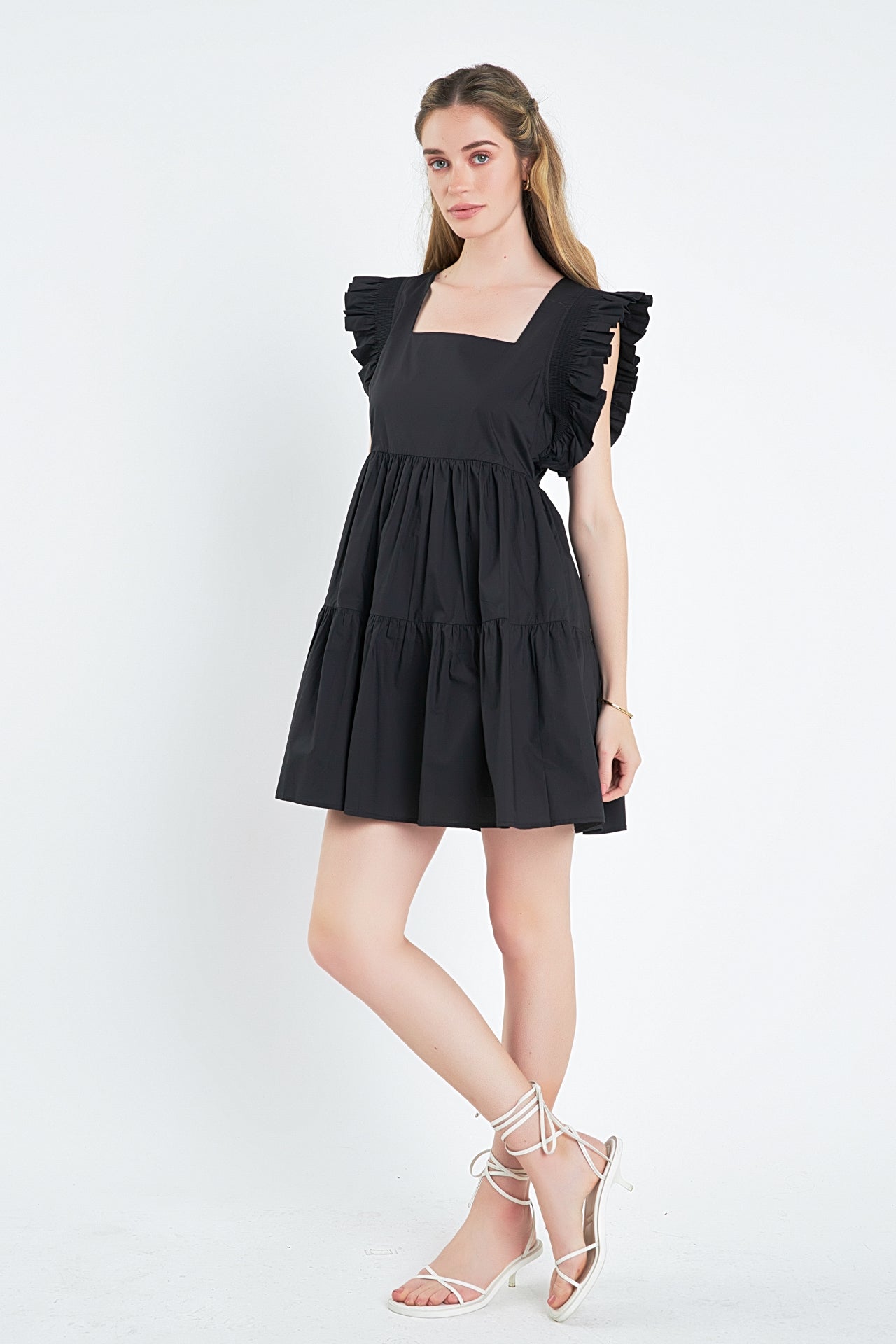 ENGLISH FACTORY - English Factory - Ruffled Dress with Smocking Detail - DRESSES available at Objectrare