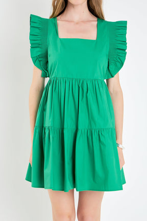 ENGLISH FACTORY - Ruffled Dress with Smocking Detail - DRESSES available at Objectrare