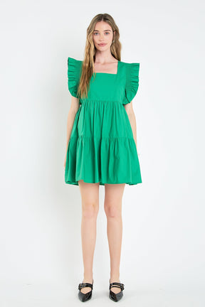 ENGLISH FACTORY - Ruffled Dress with Smocking Detail - DRESSES available at Objectrare
