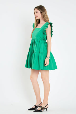 ENGLISH FACTORY - Ruffled Dress with Smocking Detail - DRESSES available at Objectrare