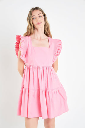 ENGLISH FACTORY - English Factory - Ruffled Dress with Smocking Detail - DRESSES available at Objectrare