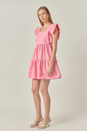 ENGLISH FACTORY - Ruffled Dress with Smocking Detail - DRESSES available at Objectrare