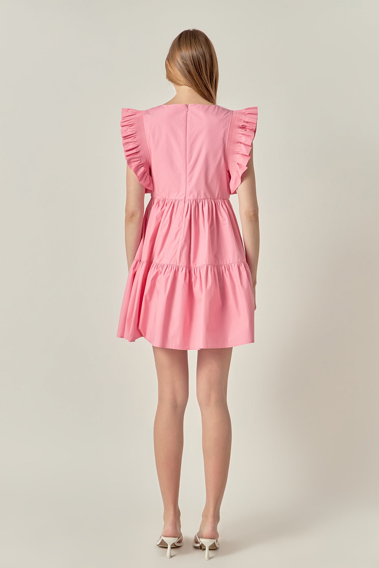ENGLISH FACTORY - Ruffled Dress with Smocking Detail - DRESSES available at Objectrare
