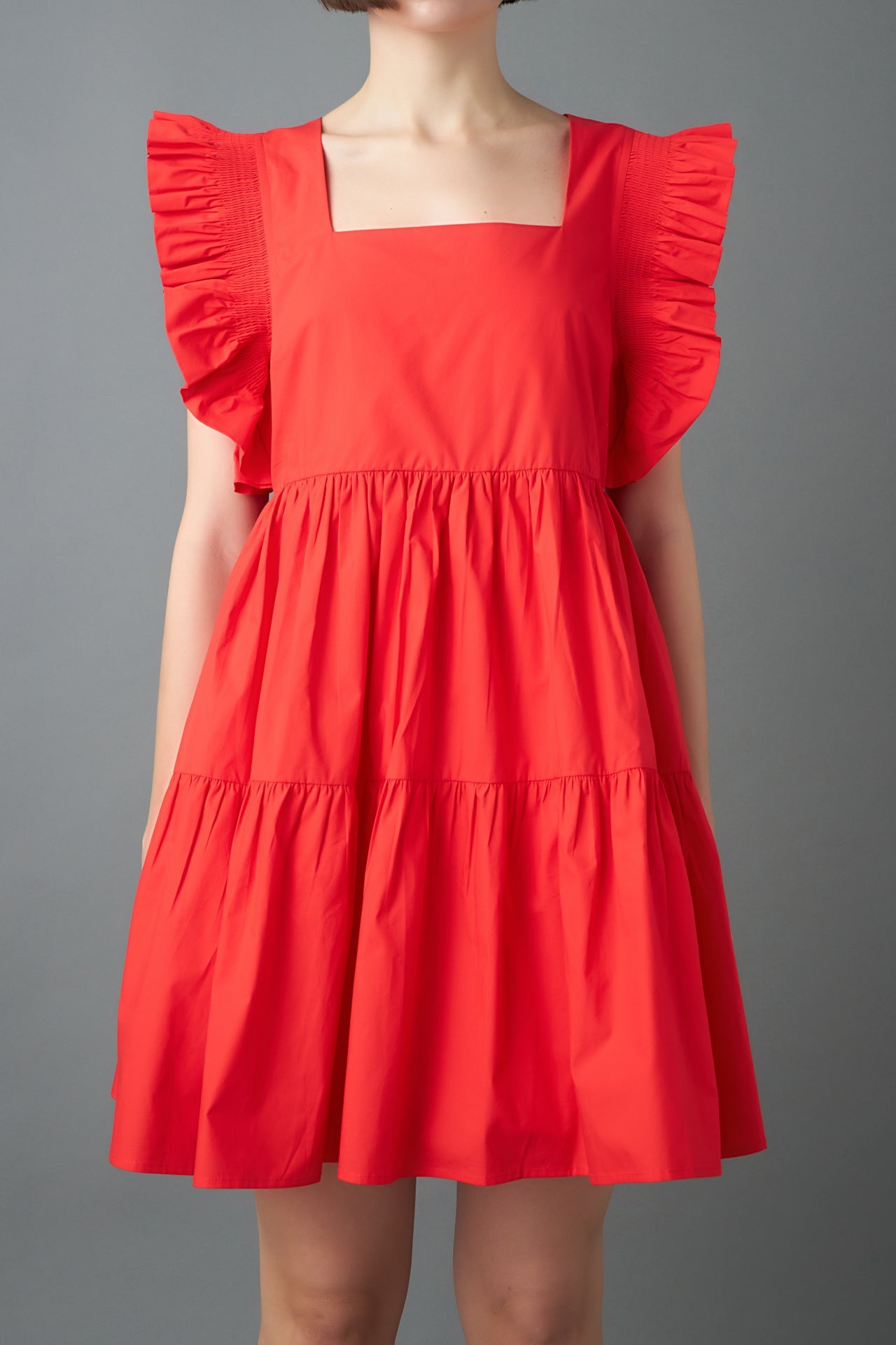 ENGLISH FACTORY - English Factory - Ruffled Dress with Smocking Detail - DRESSES available at Objectrare