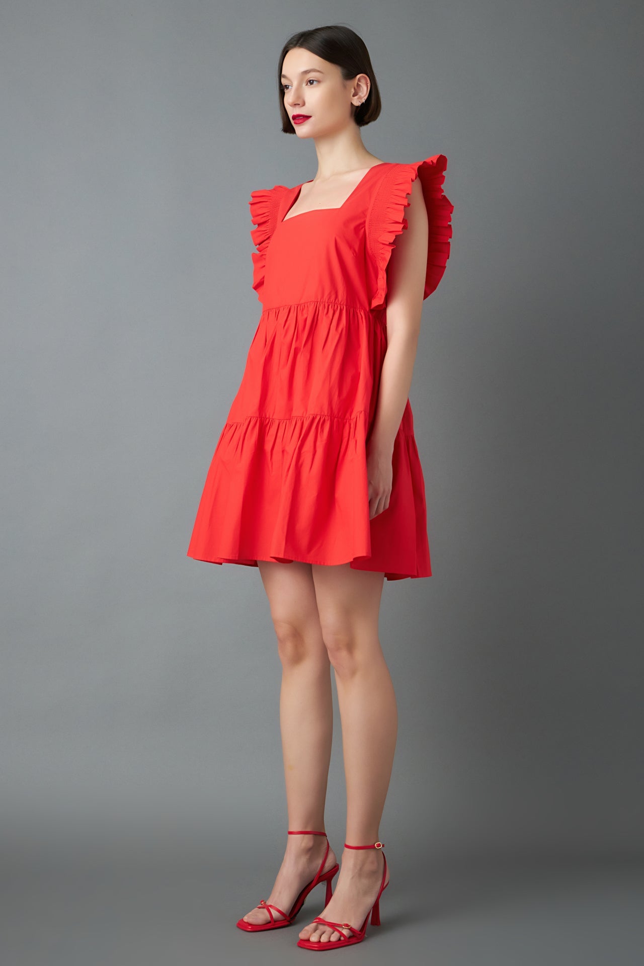 ENGLISH FACTORY - English Factory - Ruffled Dress with Smocking Detail - DRESSES available at Objectrare