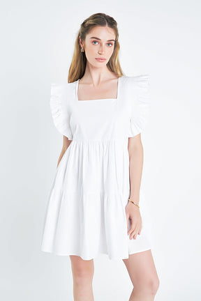 ENGLISH FACTORY - English Factory - Ruffled Dress with Smocking Detail - DRESSES available at Objectrare