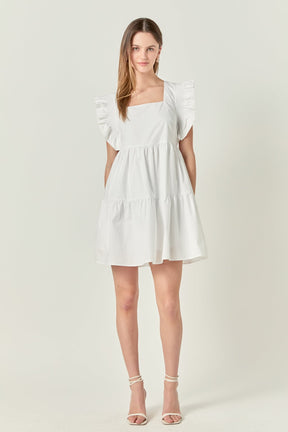 Ruffled Dress with Smocking Detail