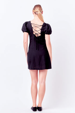 ENGLISH FACTORY - English Factory - Mini Dress with Strappy Back Detail - DRESSES available at Objectrare