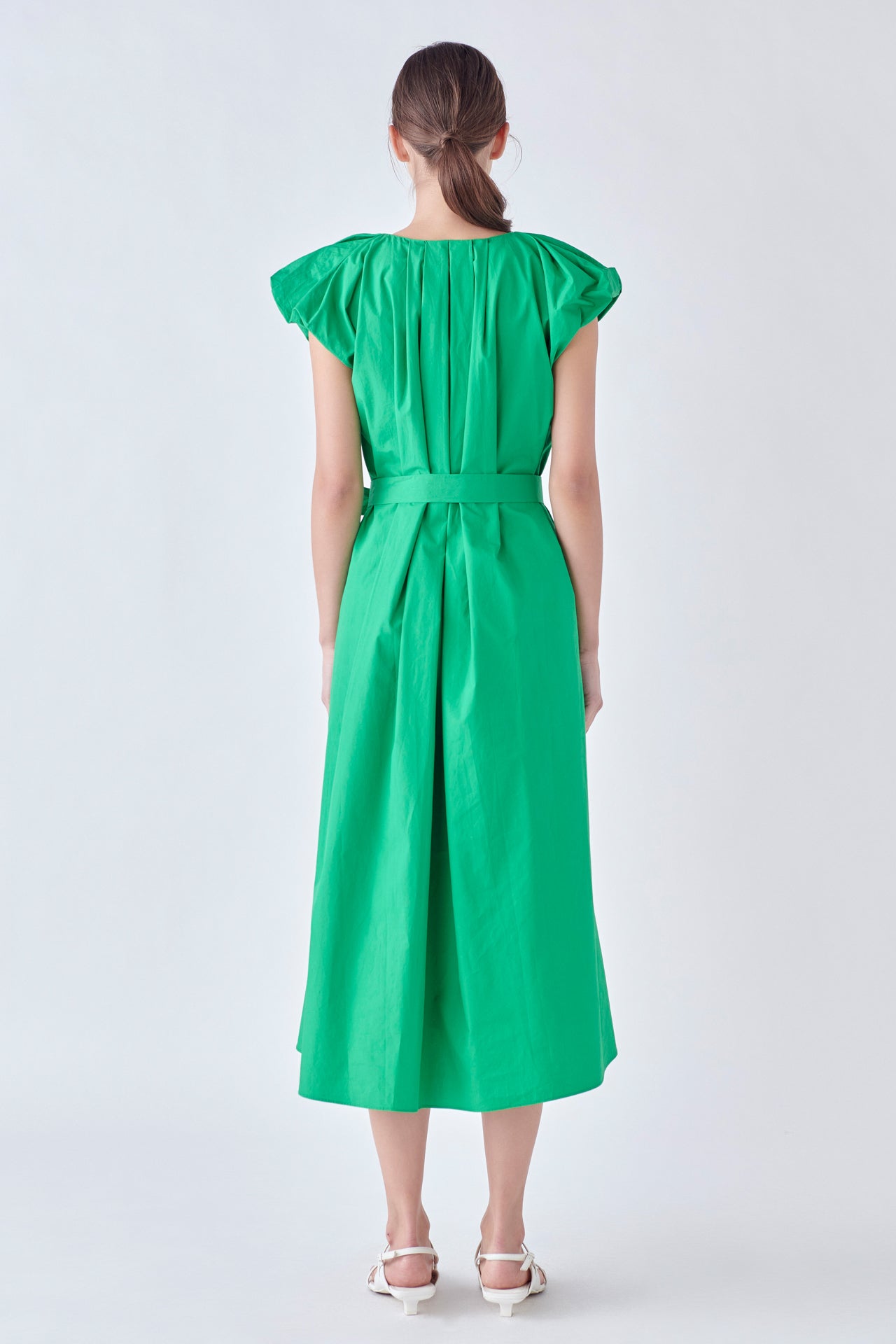 ENGLISH FACTORY - English Factory - Puffy Sleeve Midi Dress - DRESSES available at Objectrare