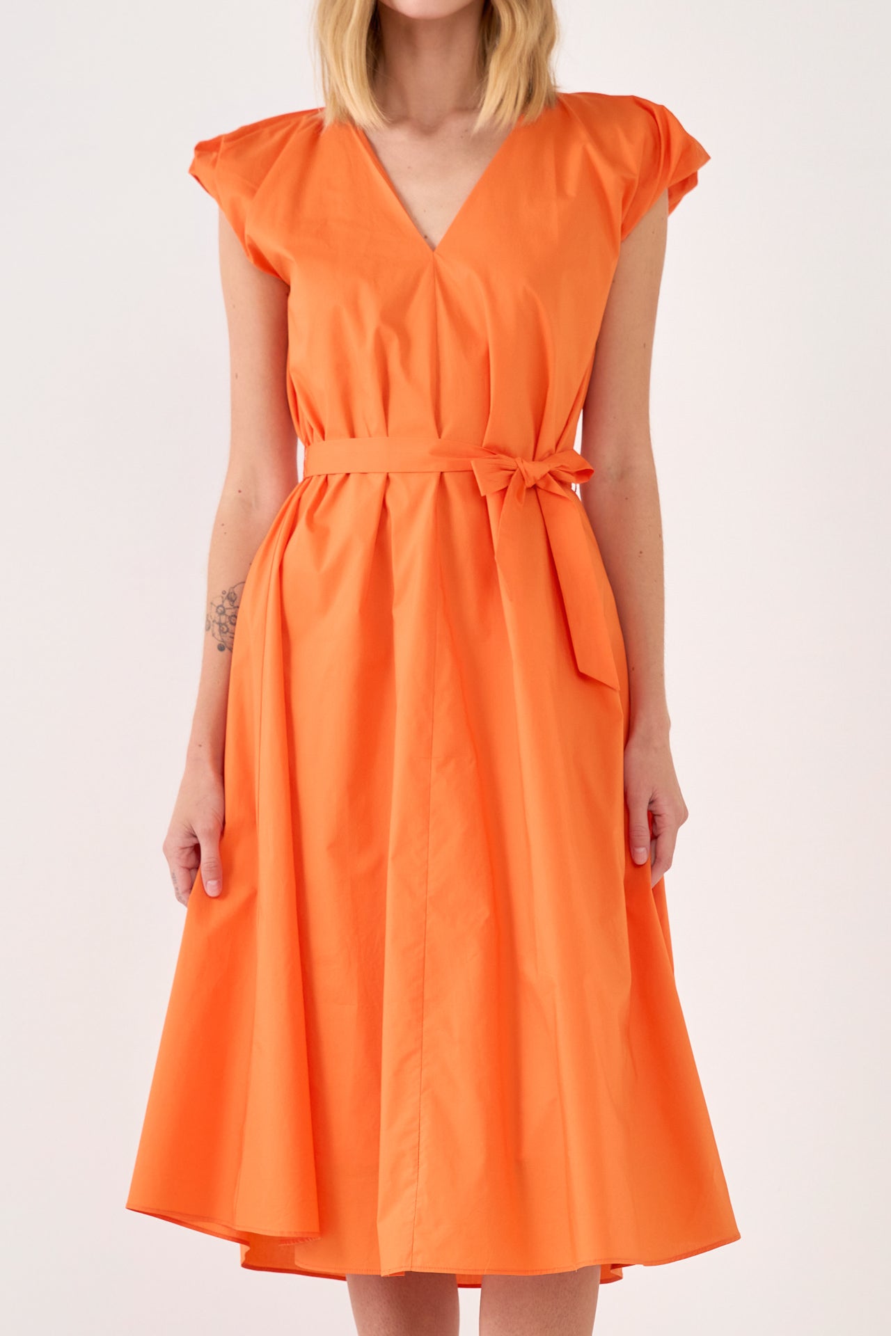 ENGLISH FACTORY - English Factory - Puffy Sleeve Midi Dress - DRESSES available at Objectrare