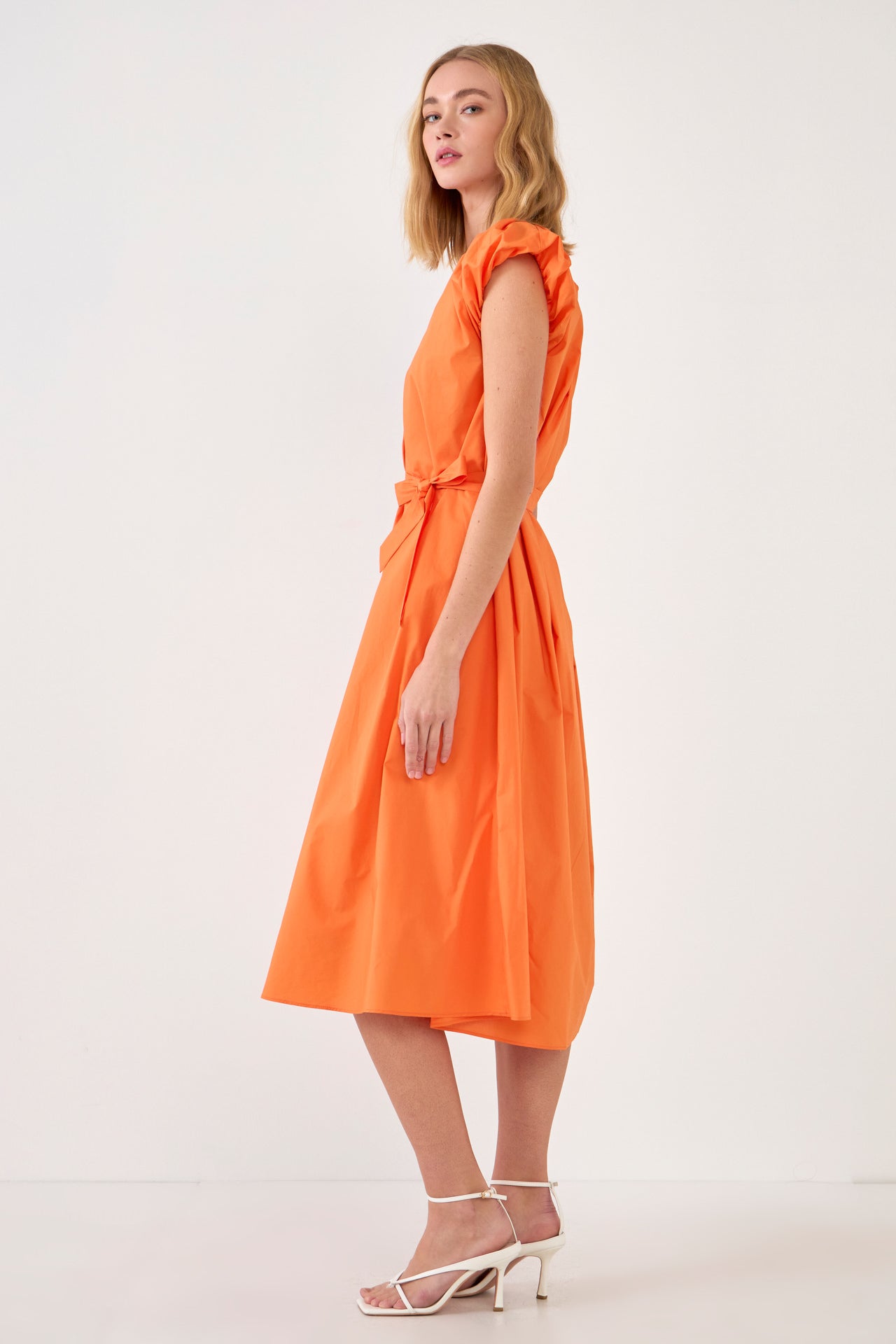 ENGLISH FACTORY - Puffy Sleeve Midi Dress - DRESSES available at Objectrare