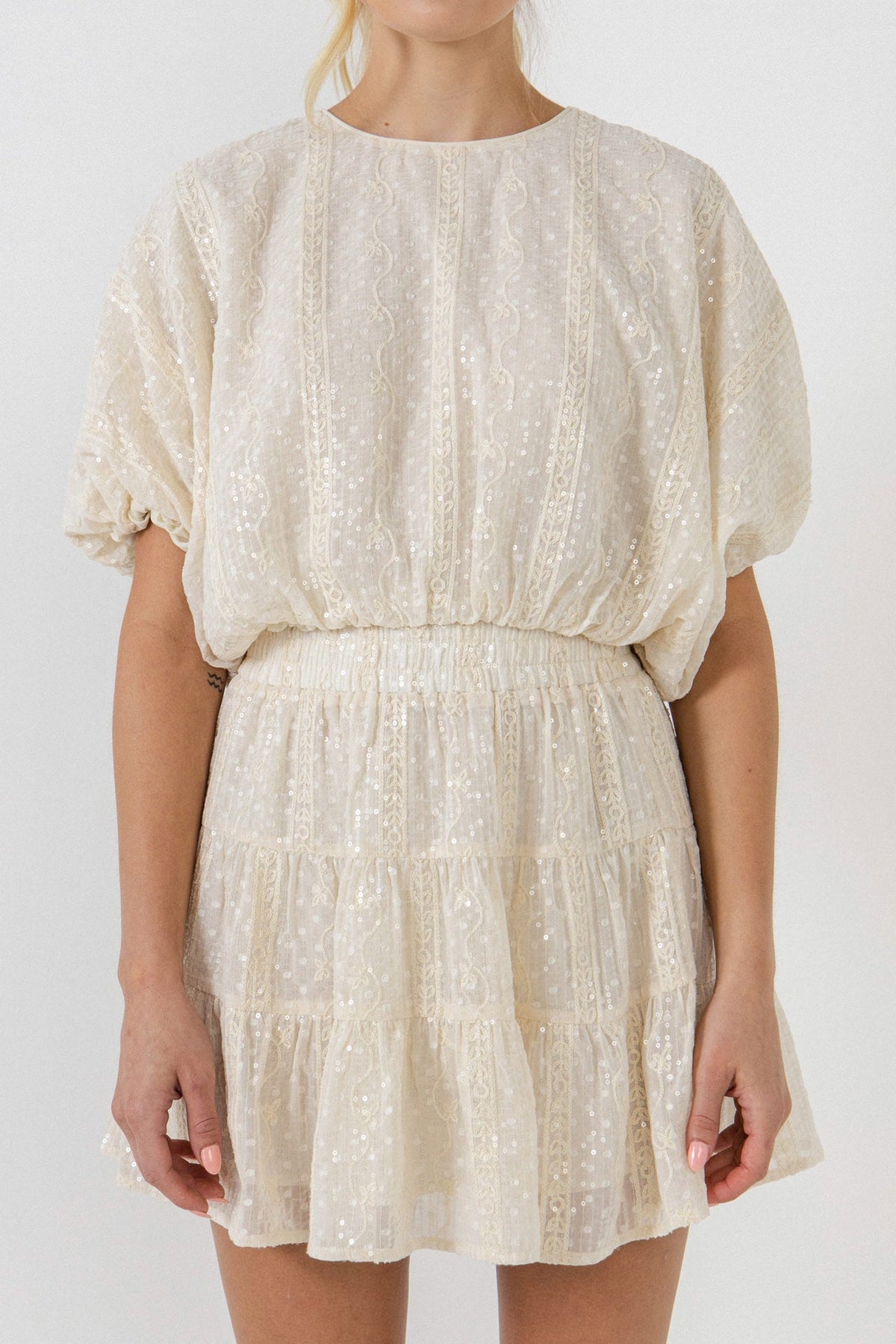 FREE THE ROSES - Embroidered Sequins Top - TOPS available at Objectrare