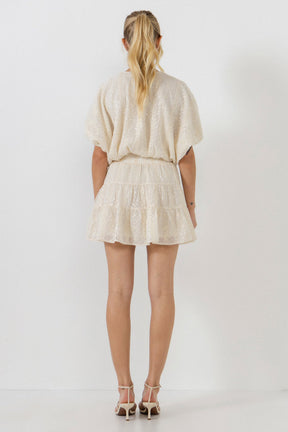 FREE THE ROSES - Embroidered Sequins Top - TOPS available at Objectrare