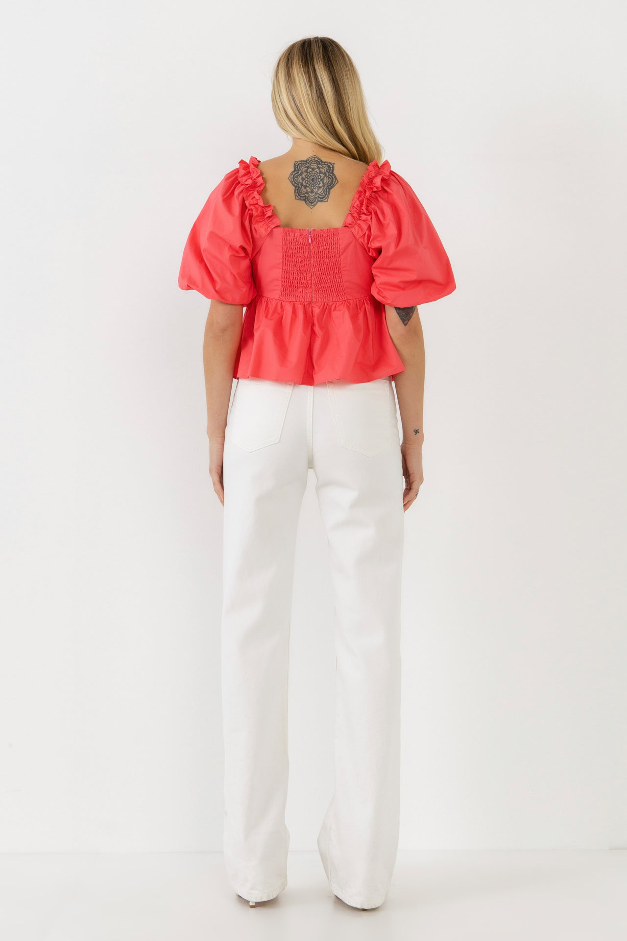 ENGLISH FACTORY - Sweet Heart To with Ruffle Detail - TOPS available at Objectrare