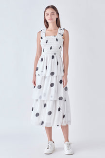 ENGLISH FACTORY - English Factory - Polka-dot Midi Dress - DRESSES available at Objectrare