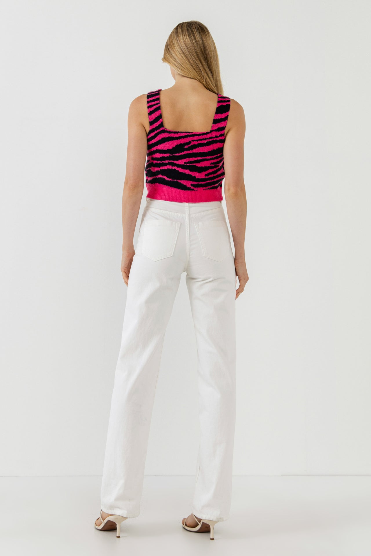 ENGLISH FACTORY - Tiger Knit Tank Top - SWEATERS & KNITS available at Objectrare