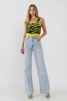 ENGLISH FACTORY - Tiger Knit Tank Top - SWEATERS & KNITS available at Objectrare