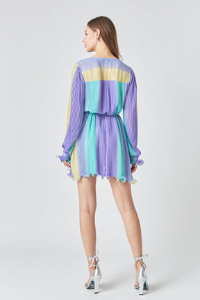 ENDLESS ROSE - Pleated Mini Dress - DRESSES available at Objectrare