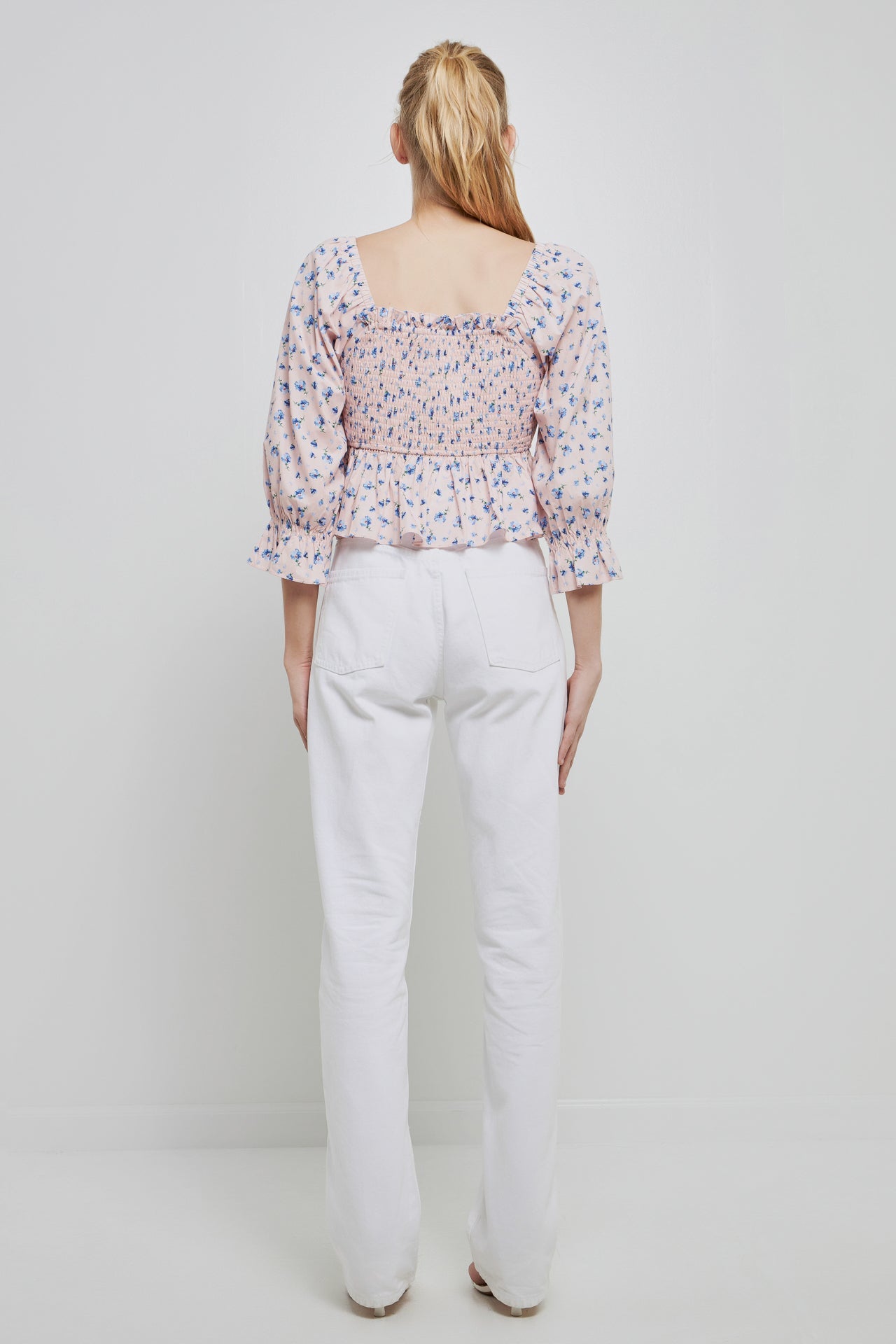 ENGLISH FACTORY - Floral Smocked Top - TOPS available at Objectrare