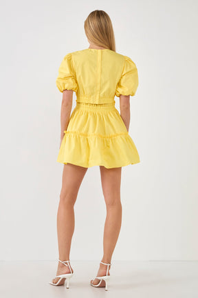 ENGLISH FACTORY - Poplin Cut-out Mini Dress - DRESSES available at Objectrare