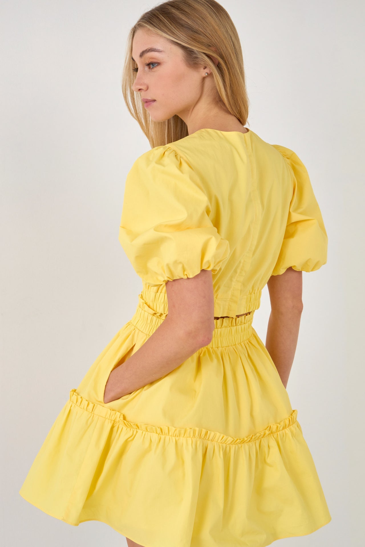ENGLISH FACTORY - Poplin Cut-out Mini Dress - DRESSES available at Objectrare