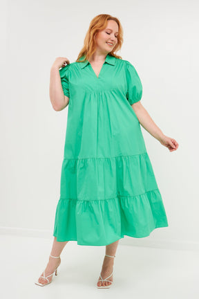 ENGLISH FACTORY - Poplin Midi Dress - DRESSES available at Objectrare