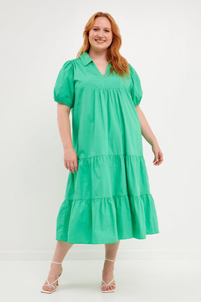 ENGLISH FACTORY - English Factory - Poplin Midi Dress - DRESSES available at Objectrare