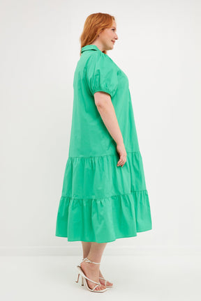 ENGLISH FACTORY - English Factory - Poplin Midi Dress - DRESSES available at Objectrare