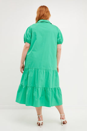 ENGLISH FACTORY - Poplin Midi Dress - DRESSES available at Objectrare