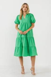 ENGLISH FACTORY - Poplin Midi Dress - DRESSES available at Objectrare