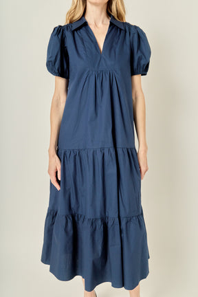 LA'VEN - Poplin Midi Dress - DRESSES available at Objectrare