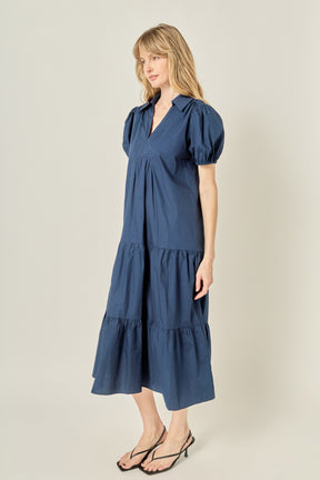 LA'VEN - Poplin Midi Dress - DRESSES available at Objectrare