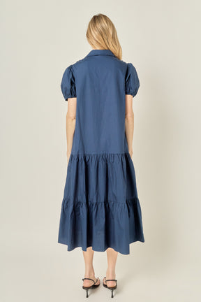 LA'VEN - Poplin Midi Dress - DRESSES available at Objectrare