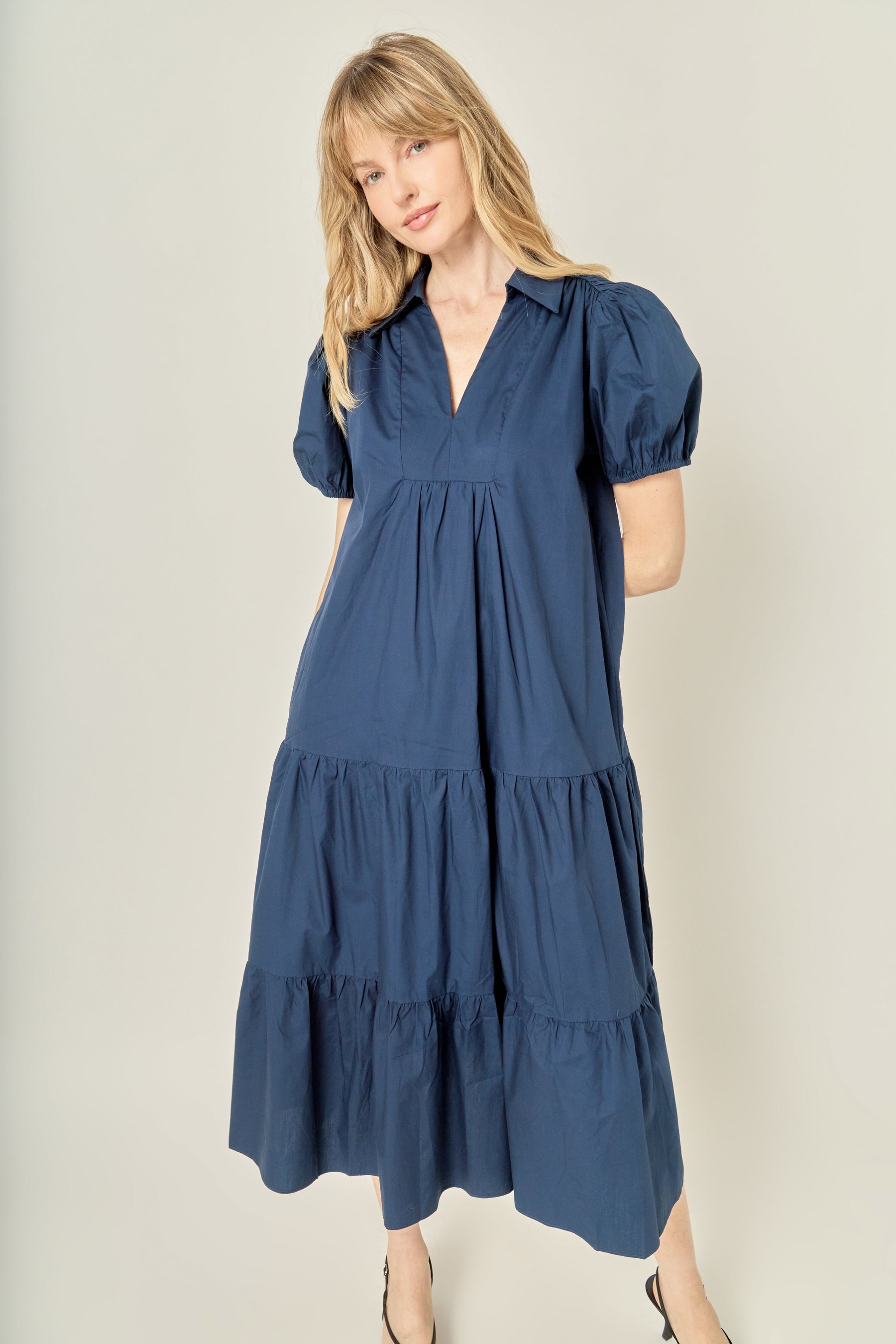 LA'VEN - Poplin Midi Dress - DRESSES available at Objectrare
